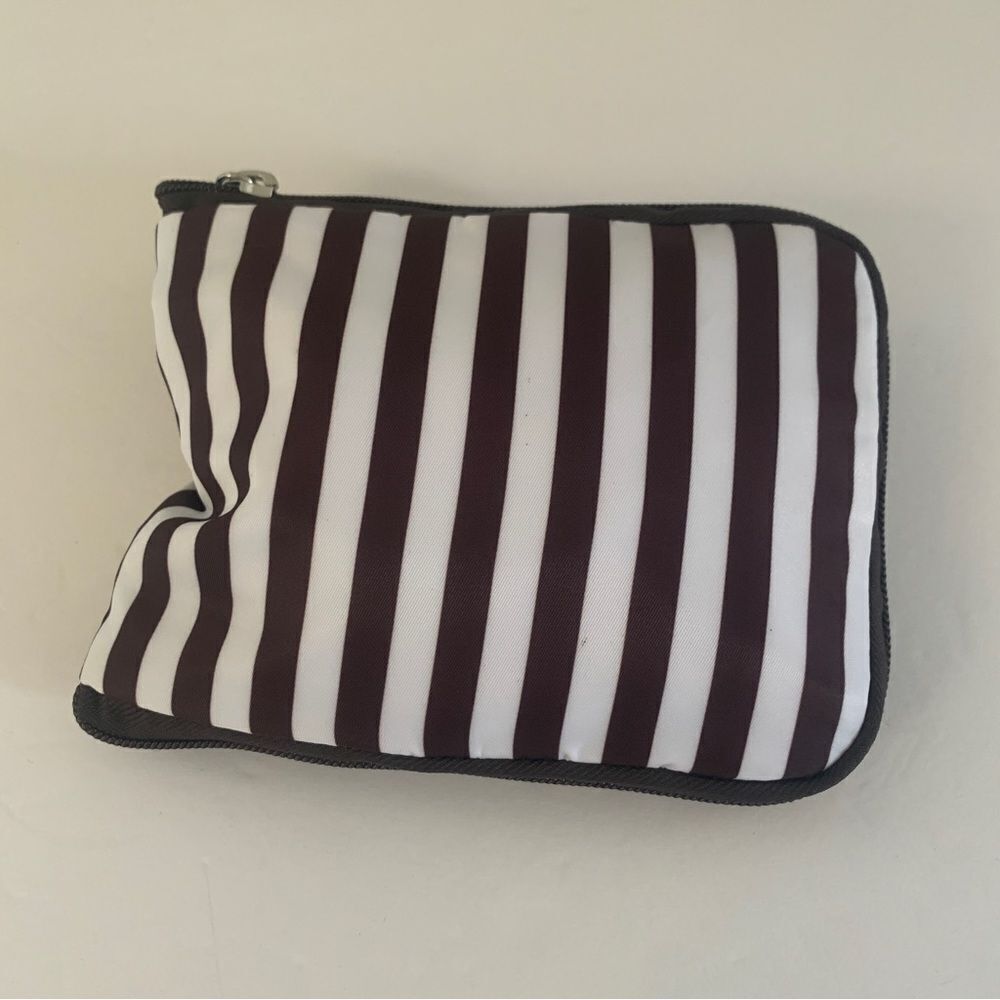 Henri Bendel Packable Black and White Striped Shoulder Bag - Picture 9 of 9